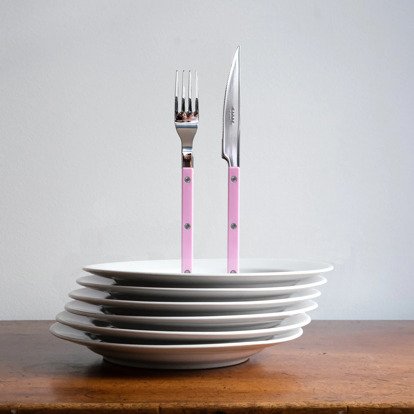 Bistrot shiny solid 4 pieces set - Pink