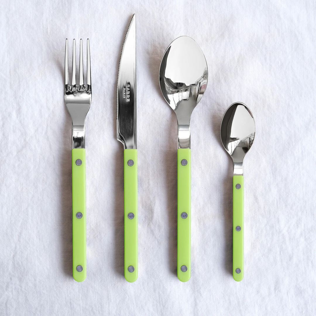 Bistrot shiny solid 4 pieces set - Lime