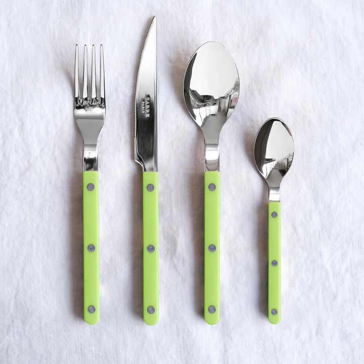 Bistrot shiny solid 4 pieces set - Lime