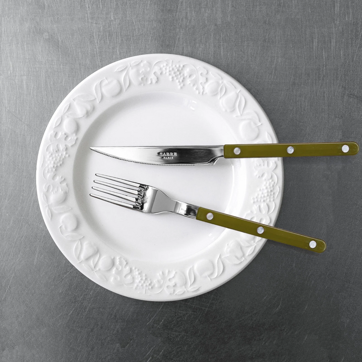 Bistrot shiny solid 4 pieces set - Green fern