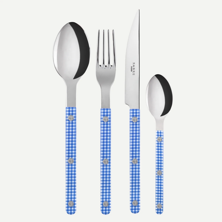 Bistrot Gingham 4 pieces set - Blue