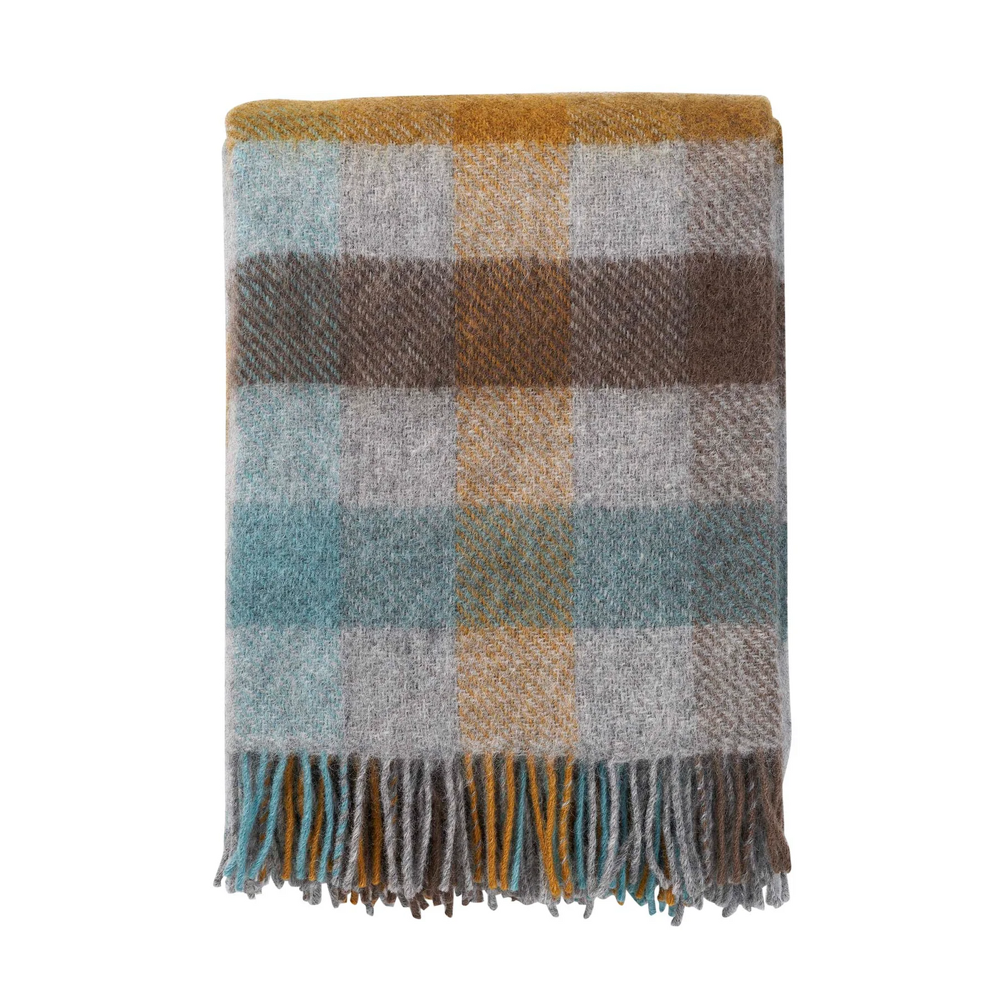 Premium Gotland Multi Wool Throw - Turquoise