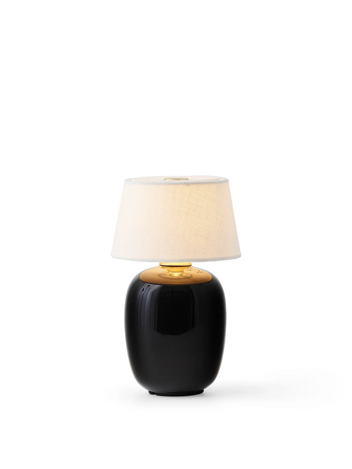 Torso Table Lamp - Portable, Black