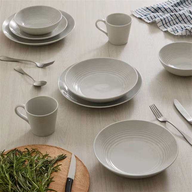 Gordon Ramsay Maze Light Grey Mugs (Set of 4)