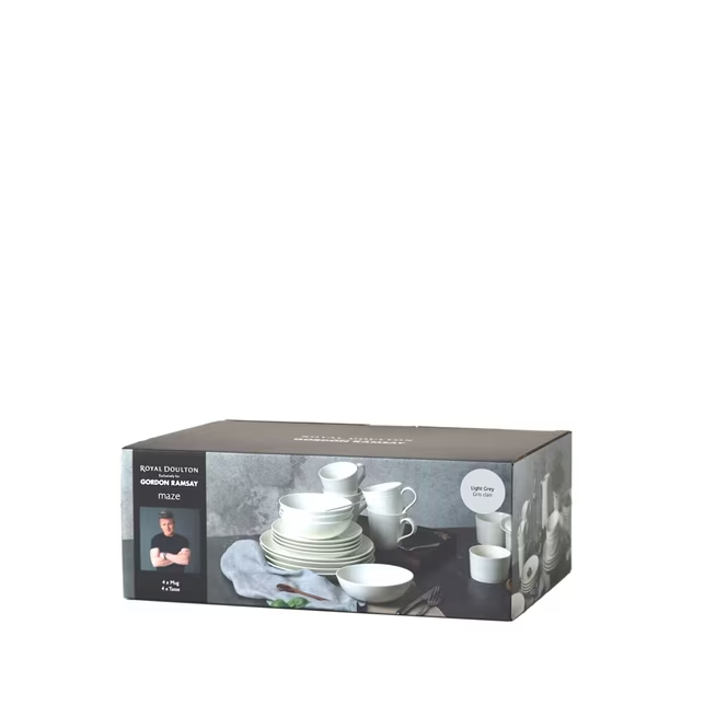 Gordon Ramsay Maze Light Grey Mugs (Set of 4)