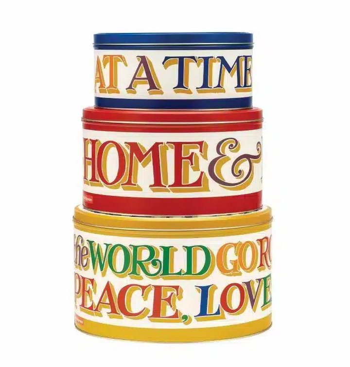 Emma Bridgewater Brighter World Set 3 Round Cake Tins
