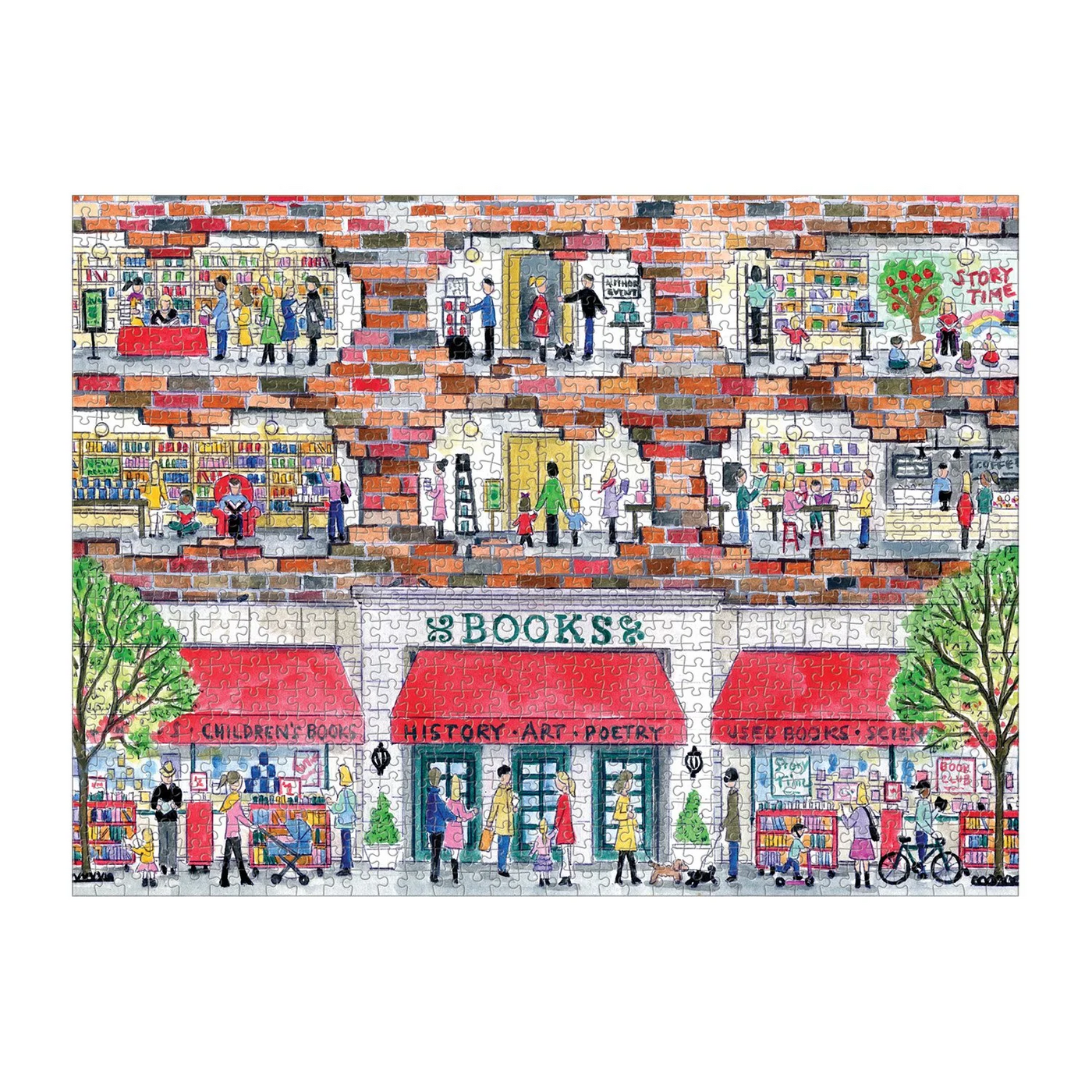 Michael Storrings A Day at the Bookstore, 1000 Piece Puzzle