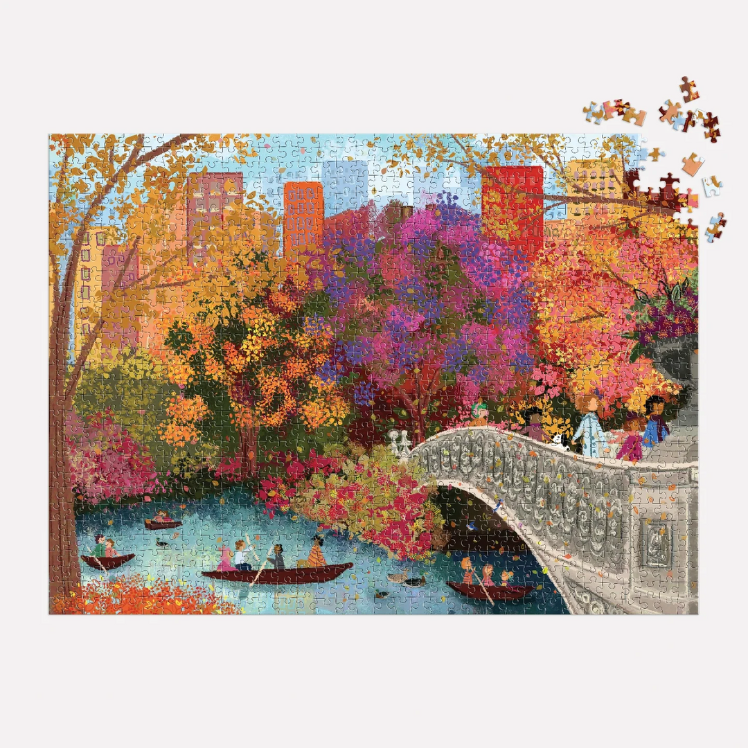 Joy Laforme Autumn on Bow Bridge, 1000 Piece Puzzle