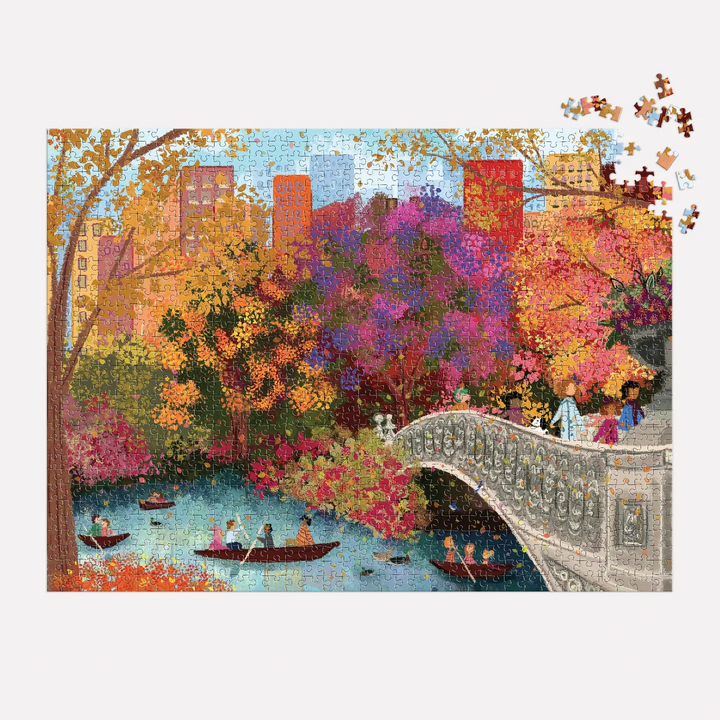Joy Laforme Autumn on Bow Bridge, 1000 Piece Puzzle