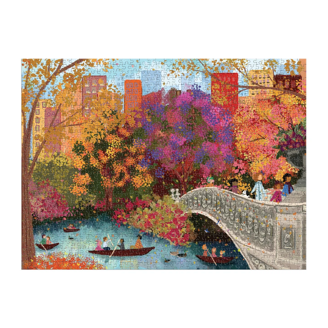 Joy Laforme Autumn on Bow Bridge, 1000 Piece Puzzle