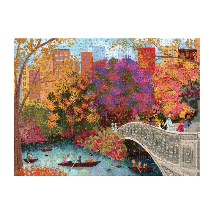 Joy Laforme Autumn on Bow Bridge, 1000 Piece Puzzle