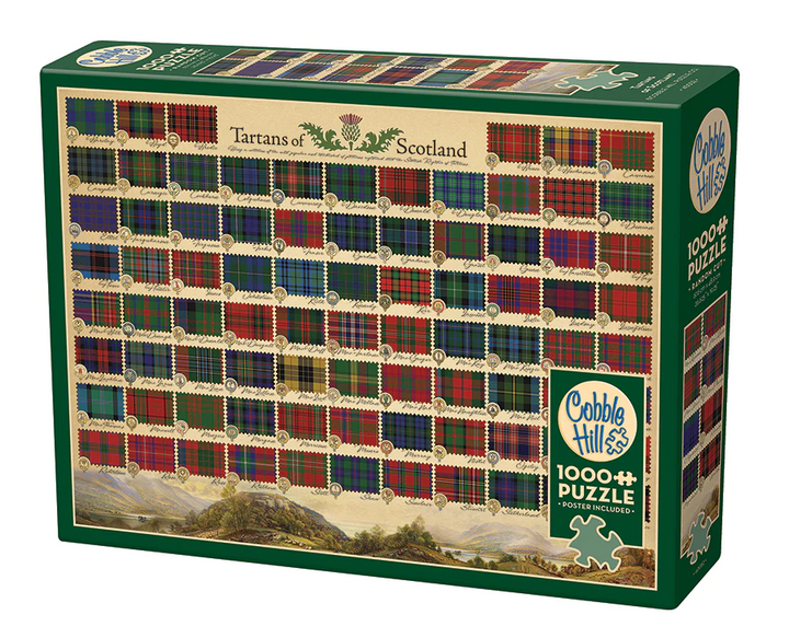 Tartans of Scotland 1000pc Jigsaw, compact