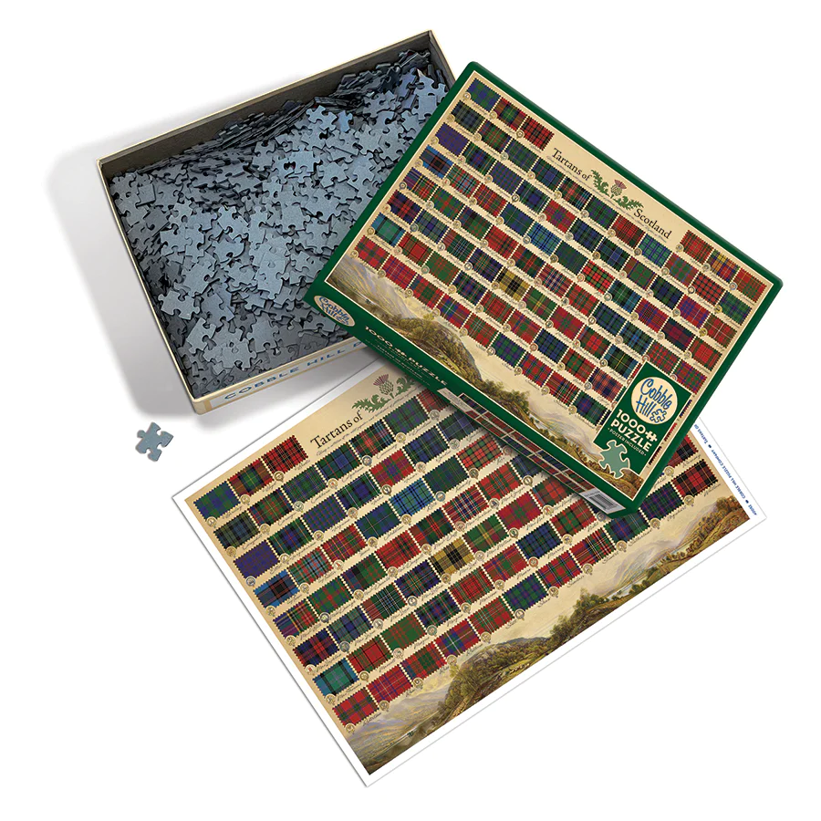 Tartans of Scotland 1000pc Jigsaw, compact