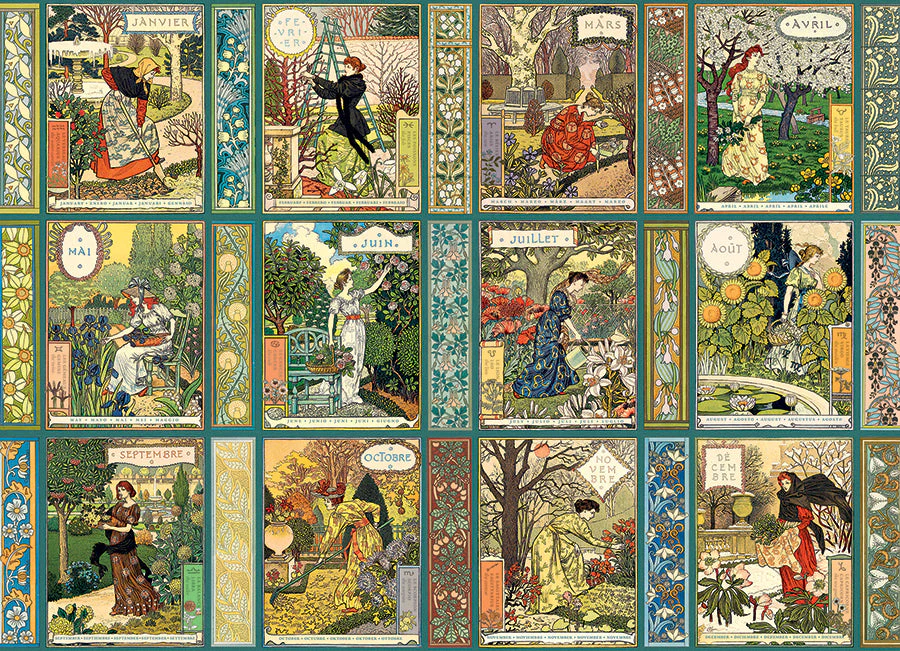 Jardiniere: A Gardener's Calendar, 1000pcs puzzle
