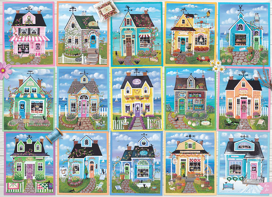 Seaside Shops, 1000pcs puzzle