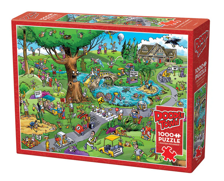 Doodle Town: Par for the Course, 1000pcs puzzle