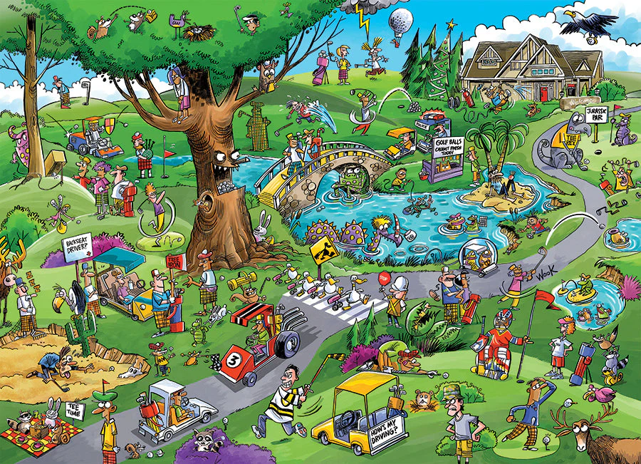 Doodle Town: Par for the Course, 1000pcs puzzle