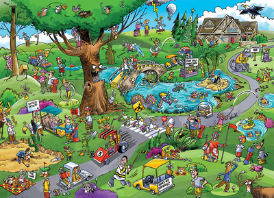 Doodle Town: Par for the Course, 1000pcs puzzle