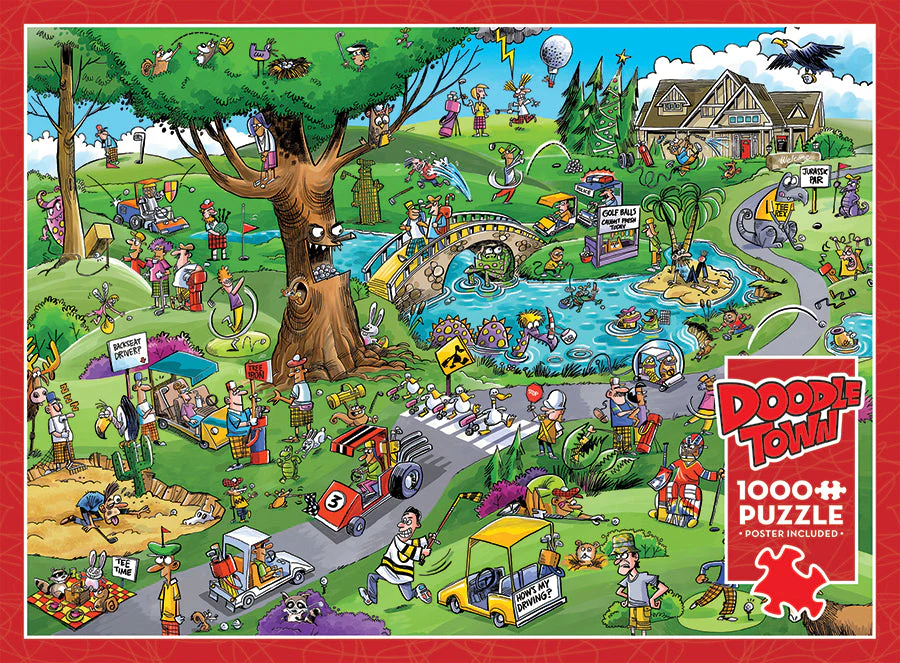 Doodle Town: Par for the Course, 1000pcs puzzle