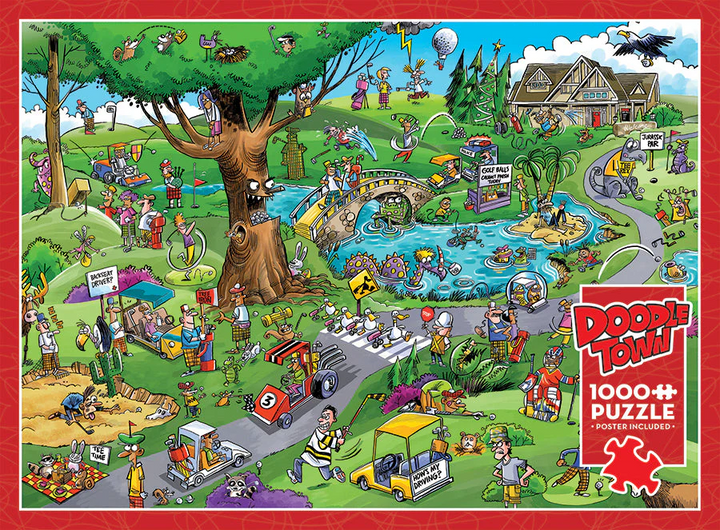 Doodle Town: Par for the Course, 1000pcs puzzle