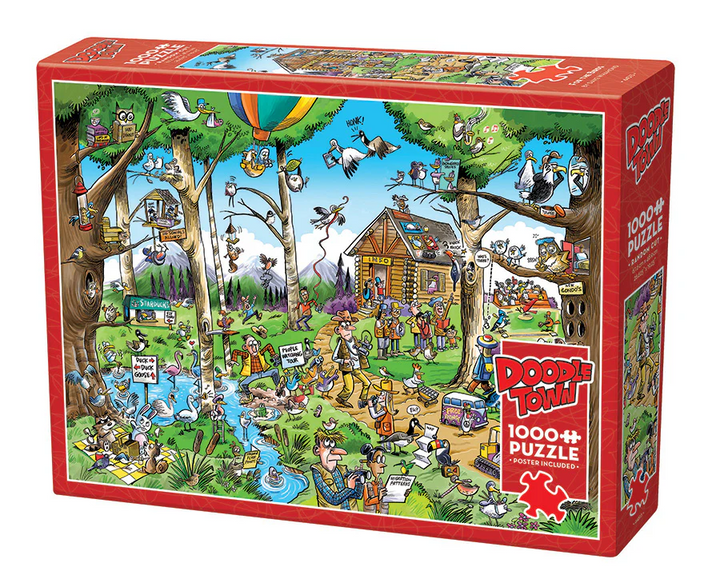 Doodle Town: Birdwatcher's Paradise, 1000pcs puzzle