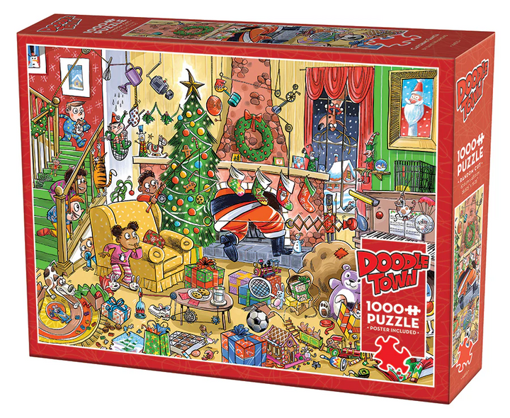 Doodle Town: Catching Santa, 1000pcs jigsaw puzzle
