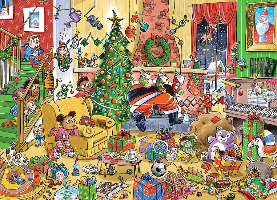 Doodle Town: Catching Santa, 1000pcs jigsaw puzzle