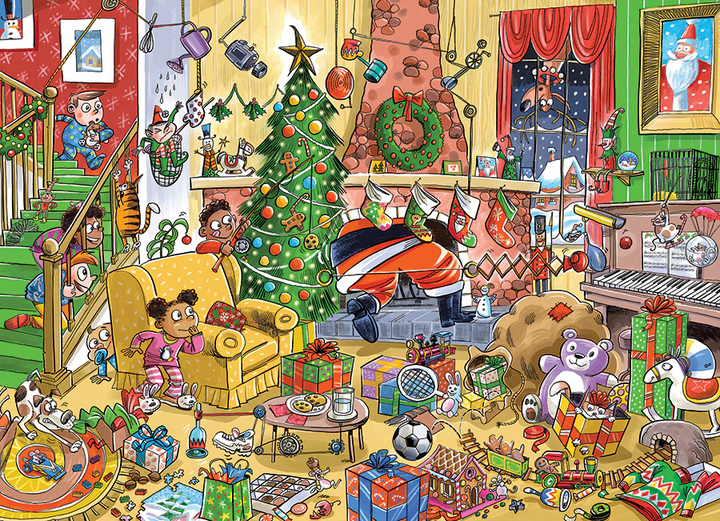 Doodle Town: Catching Santa, 1000pcs jigsaw puzzle