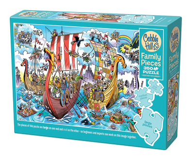 Vikings Voyage, 350PC, Different size pieces, Family puzzle