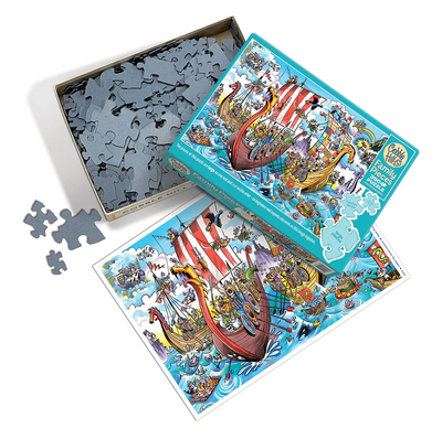 Vikings Voyage, 350PC, Different size pieces, Family puzzle