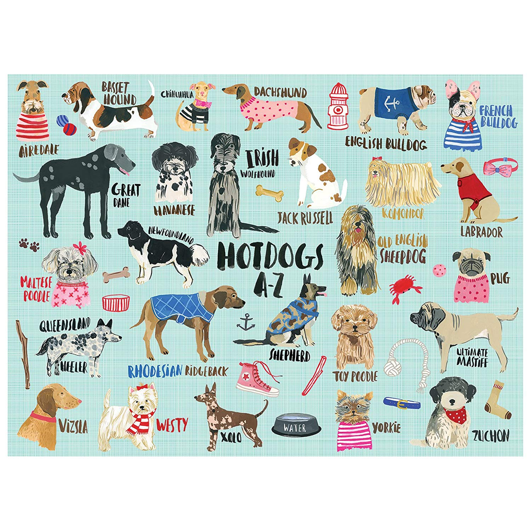 Hot Dogs A-Z 1000pc Family Puzzle