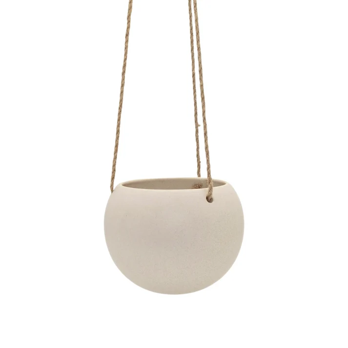 Small Orbit Hanging Planter Oatmeal