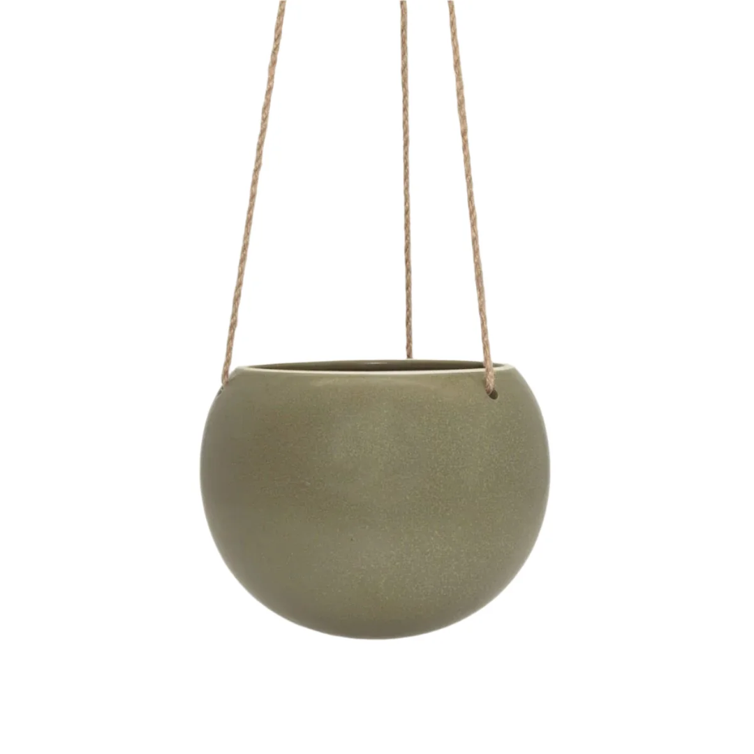 Small Orbit Hanging Planter Jade