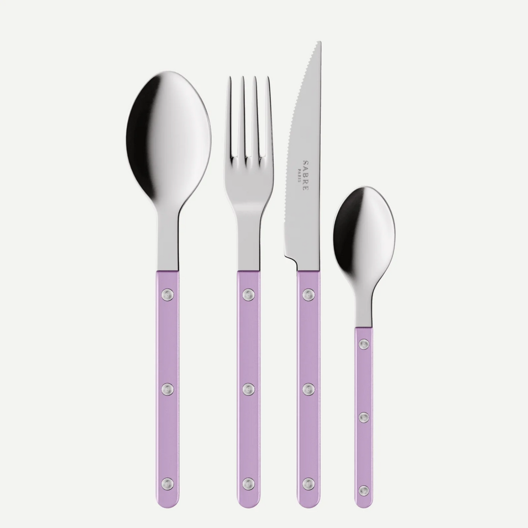 Bistrot Pearly shiny solid 4 pieces set - Lilac