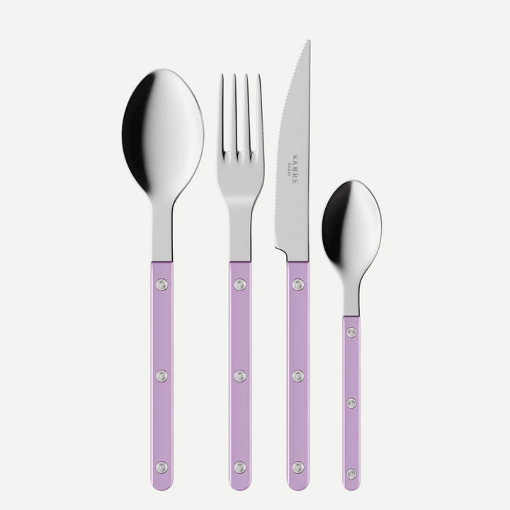 Bistrot Pearly shiny solid 4 pieces set - Lilac