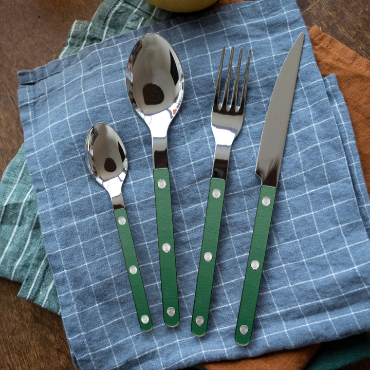 Bistrot Pearly shiny solid 4 pieces set - Dark Green