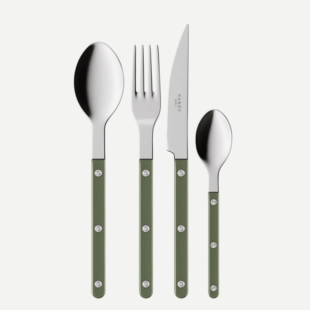 Bistrot Pearly shiny solid 4 pieces set - Dark Green