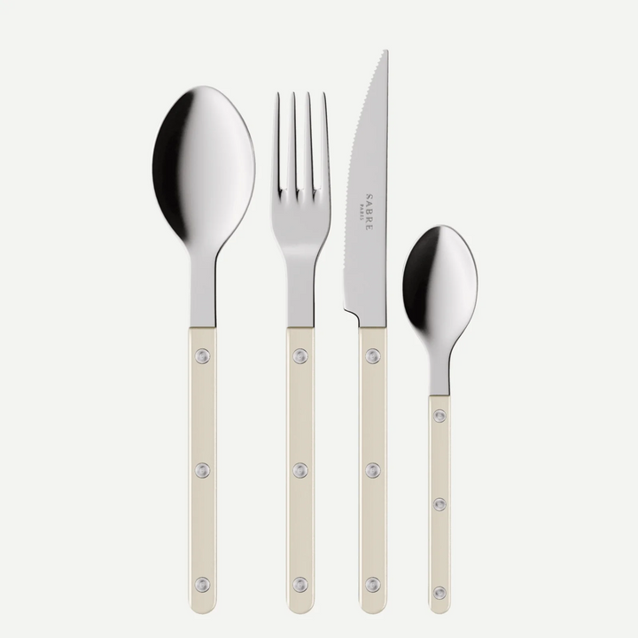 Bistrot Pearly shiny solid 4 pieces set - Pearl