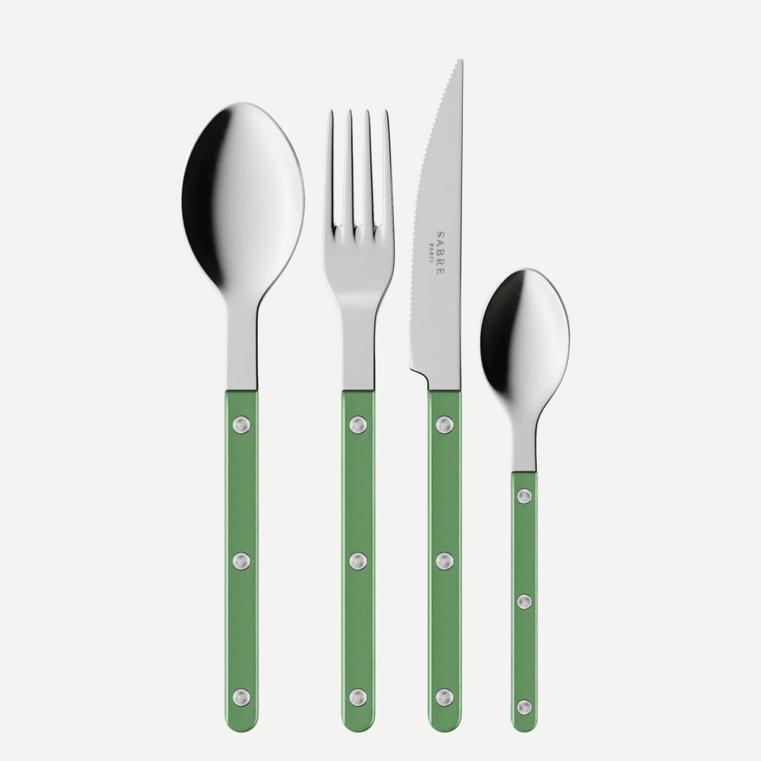 Bistrot Pearly shiny solid 4 pieces set - Garden Green