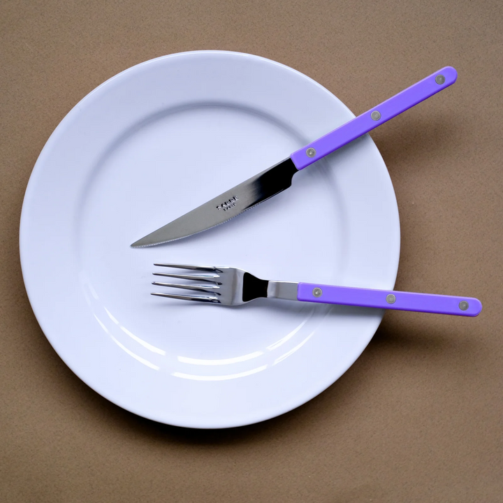 Bistrot shiny solid 5 pieces set - Purple