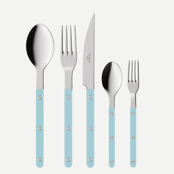 Bistrot shiny solid 5 pieces set - Pastel Blue