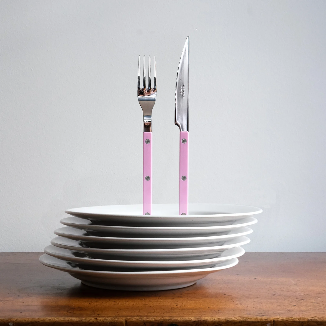 Bistrot shiny solid 5 pieces set - Pink