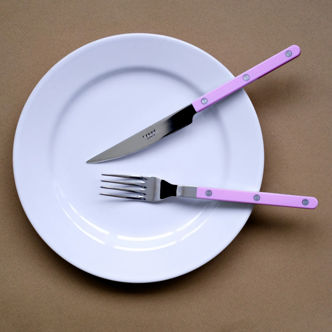 Bistrot shiny solid 5 pieces set - Pink