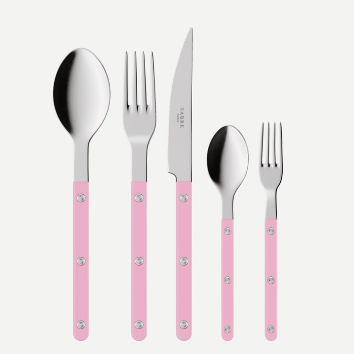Bistrot shiny solid 5 pieces set - Pink