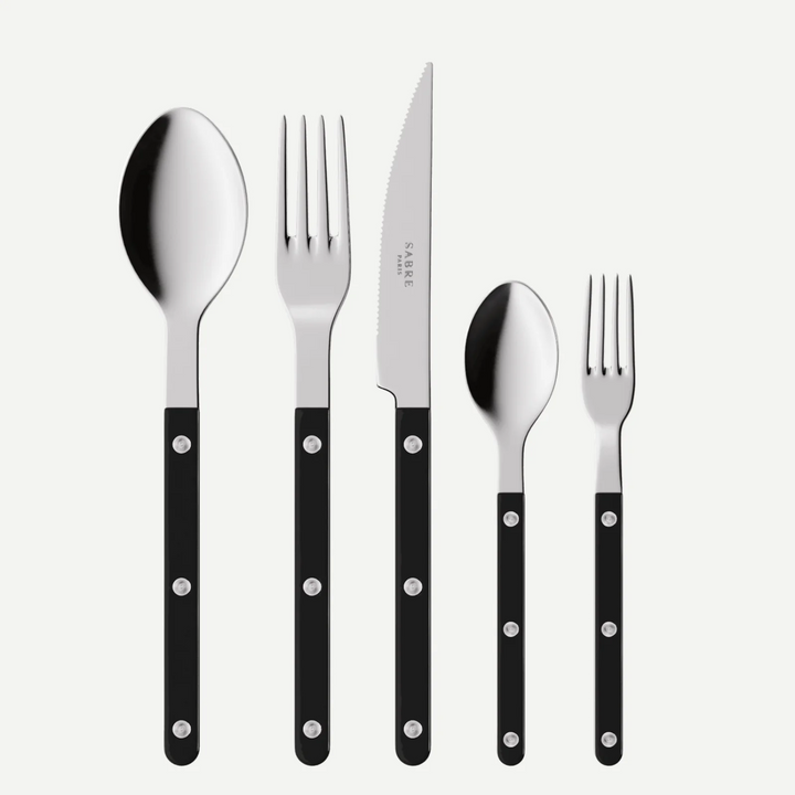 Bistrot shiny solid 5 pieces set - Black