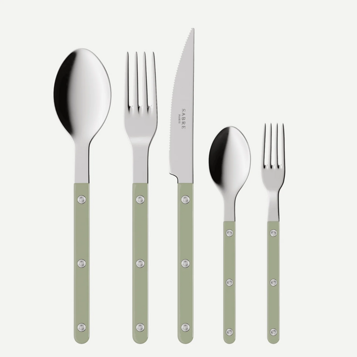 Bistrot shiny solid 5 pieces set - Asparagus