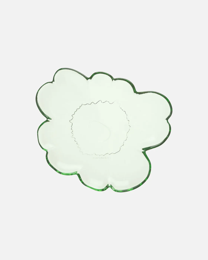 Unikko Glass plate 20 cm - Green