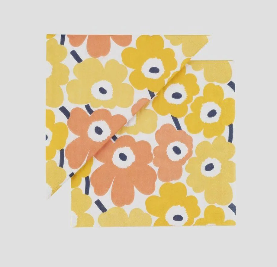 IHR Paper Napkin - Unikko Yellow