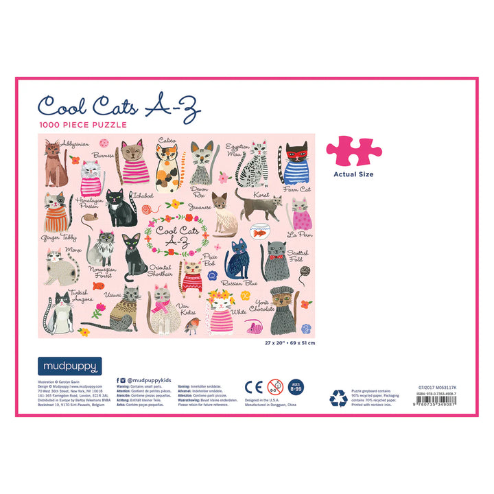 COOL CATS A-Z 1000PC FAMILY PUZZLE