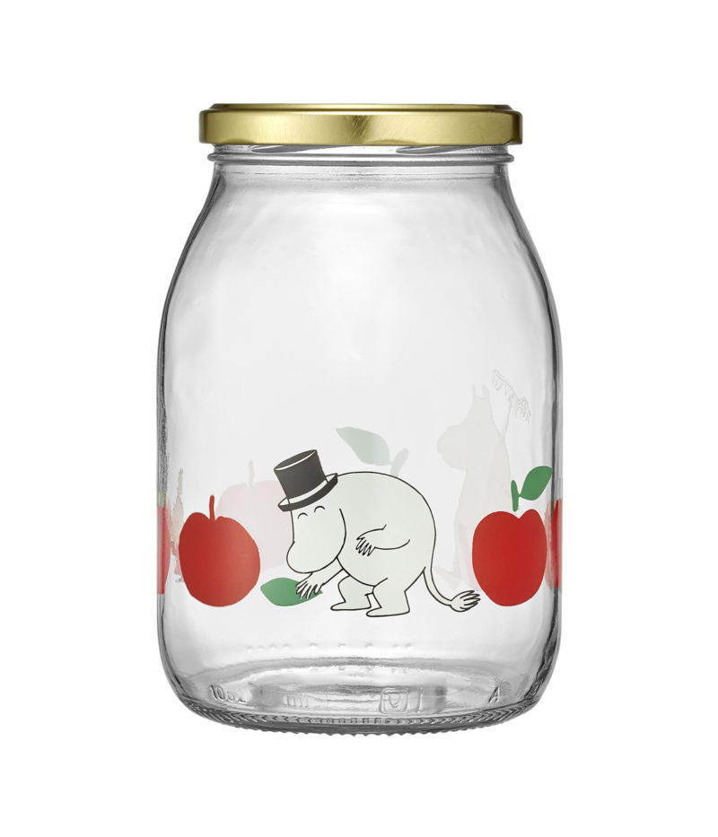 Moomin Glass Jar Joyful Apples-1L